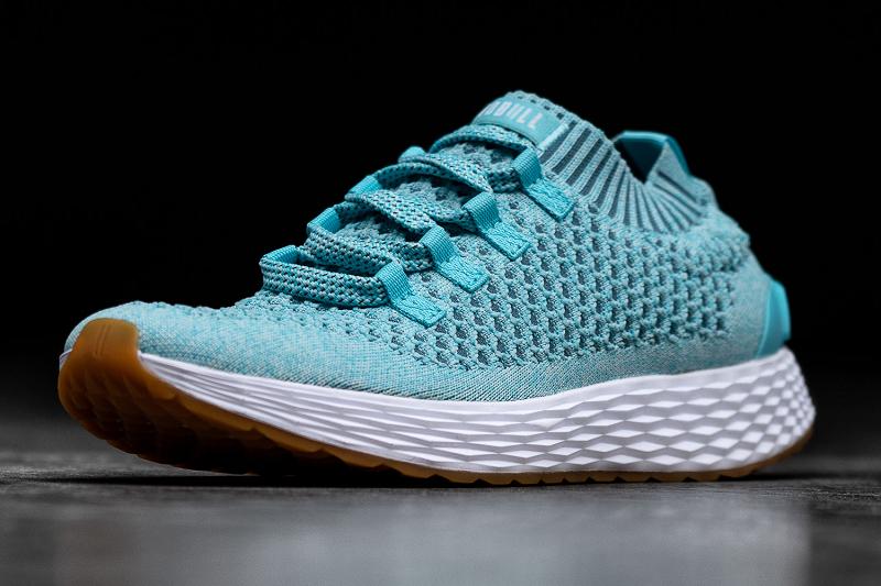 Turquoise Nobull Topaz Knit Runner Men's Running Shoes | CA G1023S